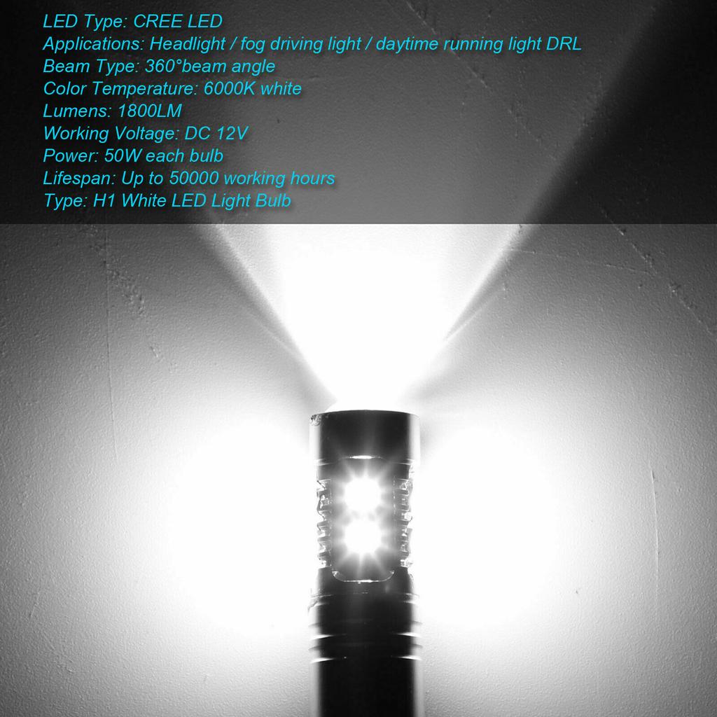 4X H1 6000K Super White 80W CREE LED Headlight Bulbs Kit Fog Driving Light Lamp 4X H1 6000K Super White 80W CREE LED Headlight Bulbs Kit Fog Driving Light Lamp