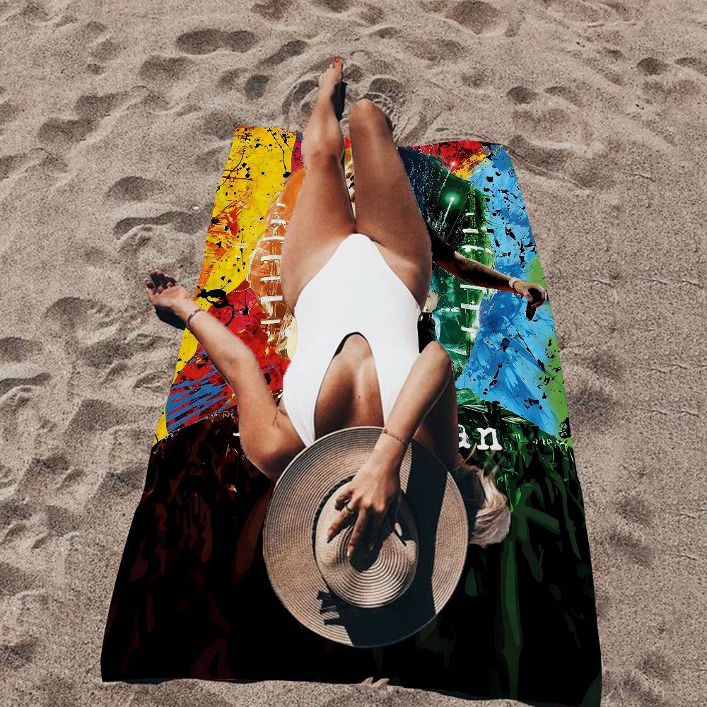 Singer E-Ed Sheeran Anime Beach Swimming Towel Soft Absorbent Washcloth Children's Gifts for Kids Travel Camping Gym