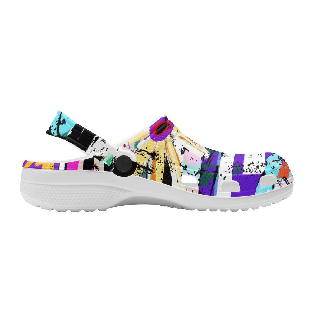 Breathable Printed EVA Beach Clogs Unisex Lightweight Slip On Garden Shoes Pool Bathroom Home Summer Sandals Lightweight Wear