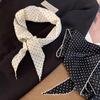 Lace Trim Polka Dot Headband Polyester Triangular Headscarf Fashion Triangular Hair Band  Summer
