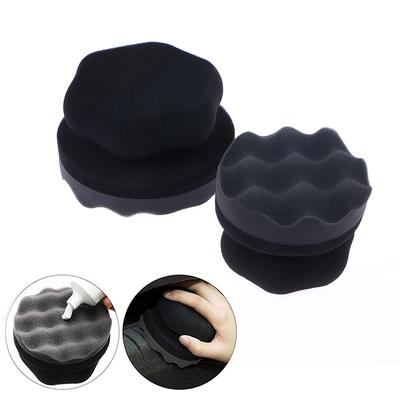 Round Washable Car Foam Sponge Reusable Tire Cleaner For Auto Washing Detailing Brush Tire Shine Hex Grip Dressing Applicator