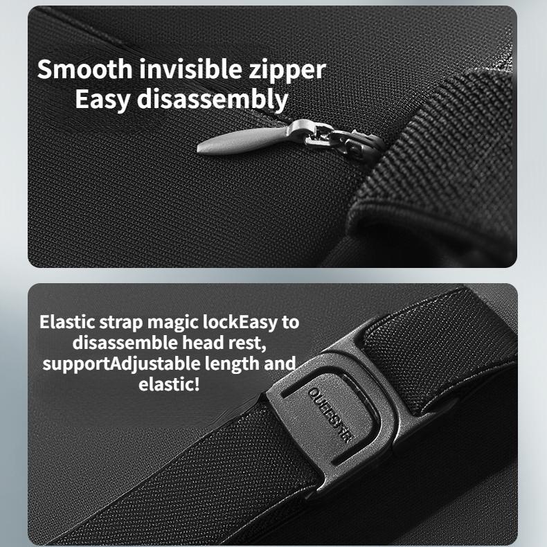 Atsafepro Car Cushion Head Pillow To Protect the Lumbar Neck Comfort and Relaxation Vacuum Memory Foam Car Interior