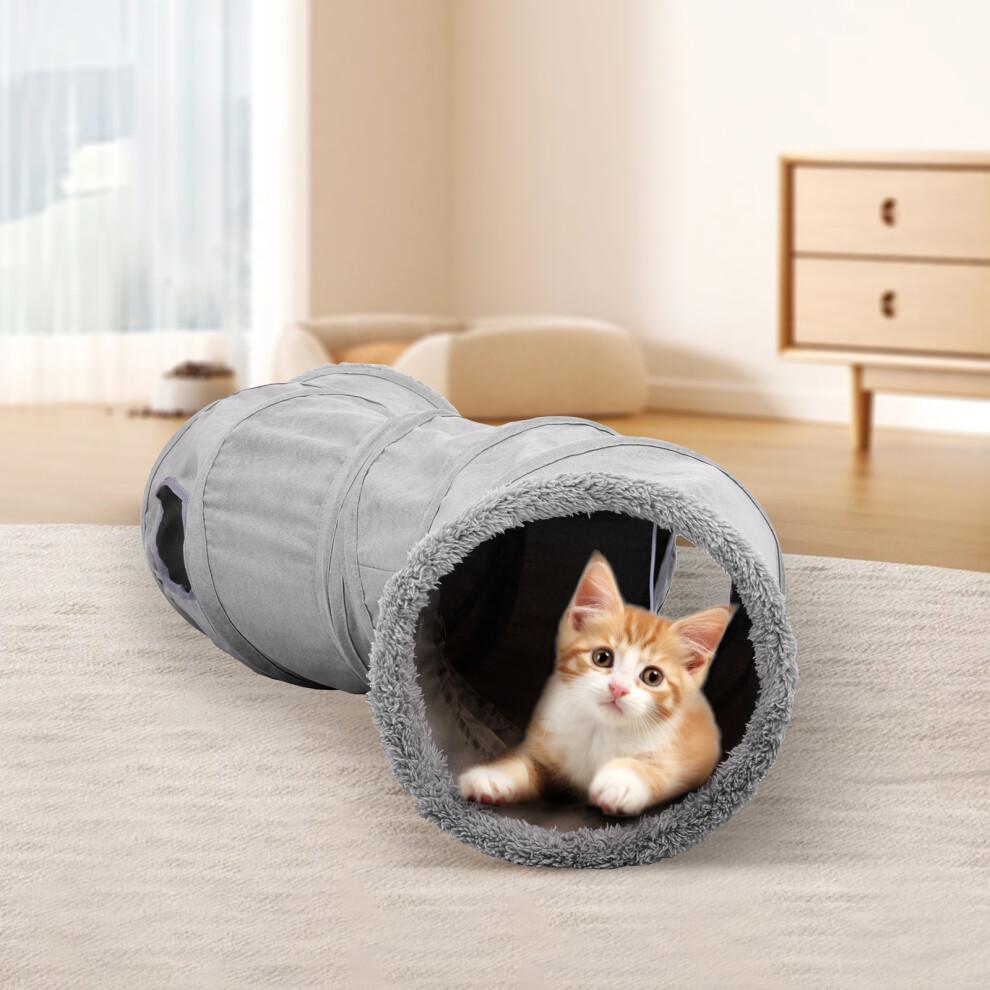 Cat Tunnel Pet Toy Toy with Ball and Hole Foldable Cat Tunnel Easy To Store