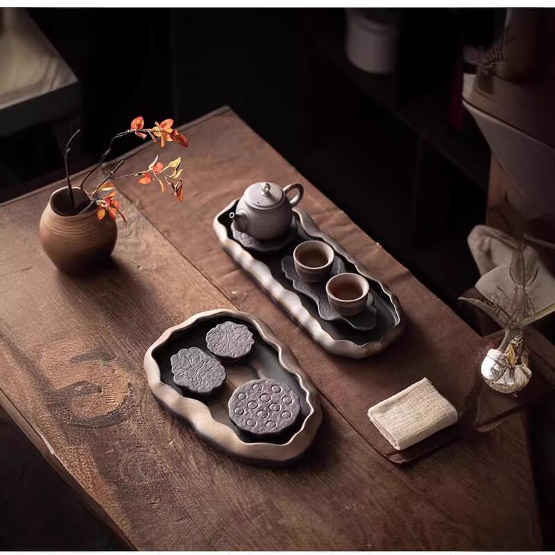 Japanese Style Ceramic Gongfu Tea Tray