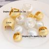 Savi Blogger Silver Brushed Metal Ball Earrings for Cold Wind Temperament