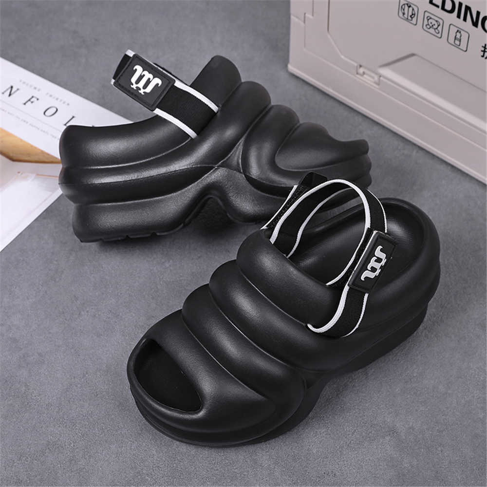 Fashion Plateforme Large Size Women Aqua Shoes Slippers Black Women's Sandals Flip Flops Sneakers Sports Industrial Sewing Shuse