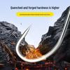 Maruse Long Handle Barbed Fish Hooks for Sea Fishing with Crooked, Slanted, and Upturned Mouth Bass Hooks