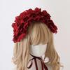 Toku and Yuu Lolita Head Dress with Lace Hair Embroidered Maid Mori with Gothic Tea Lolita Doll Bow, Ornament, Bonnet, Gothic, Hair, Girl, Ribbon,