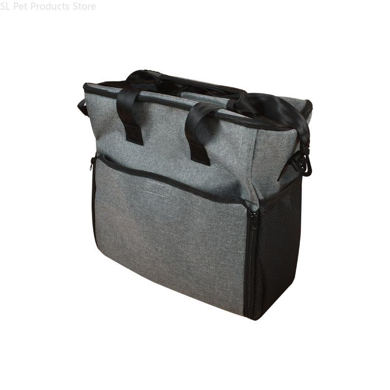Pet Travel Bag Portable Dog Cat Organizer Outdoor Storage Tote With Food Containers Water Bowl Dispenser Multi Functional