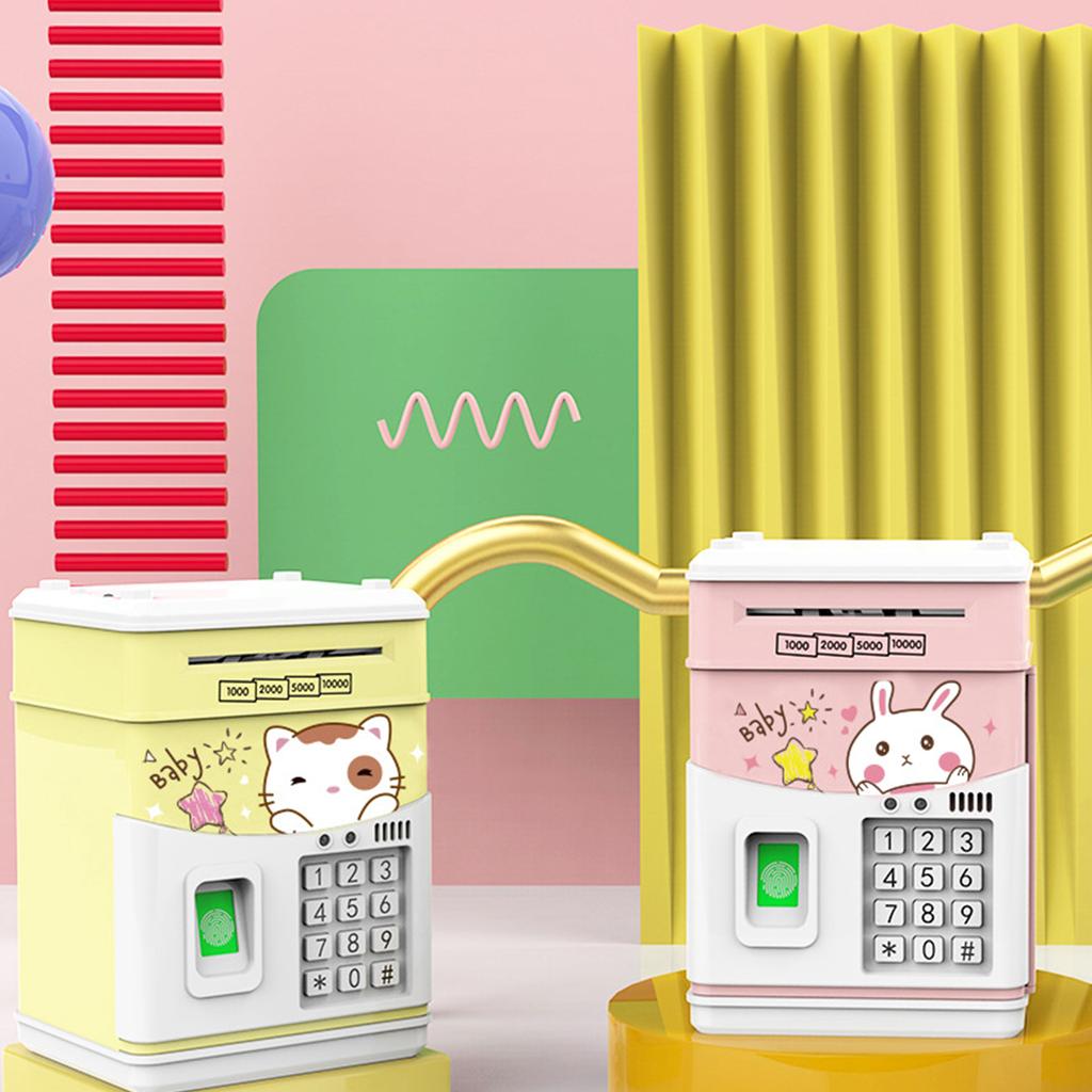 Children Piggy Bank Electronic Intelligent Coin Bank with Code Fingerprint Cartoon Money Banks for Kid Boy Girl Birthday