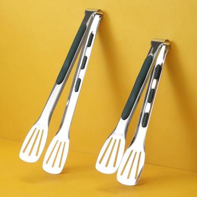 Pinze Alimentari YEDE in Acciaio Inossidabile con Punte in Silicone per Cucina, Pane, Barbecue, Carne e Bistecche.