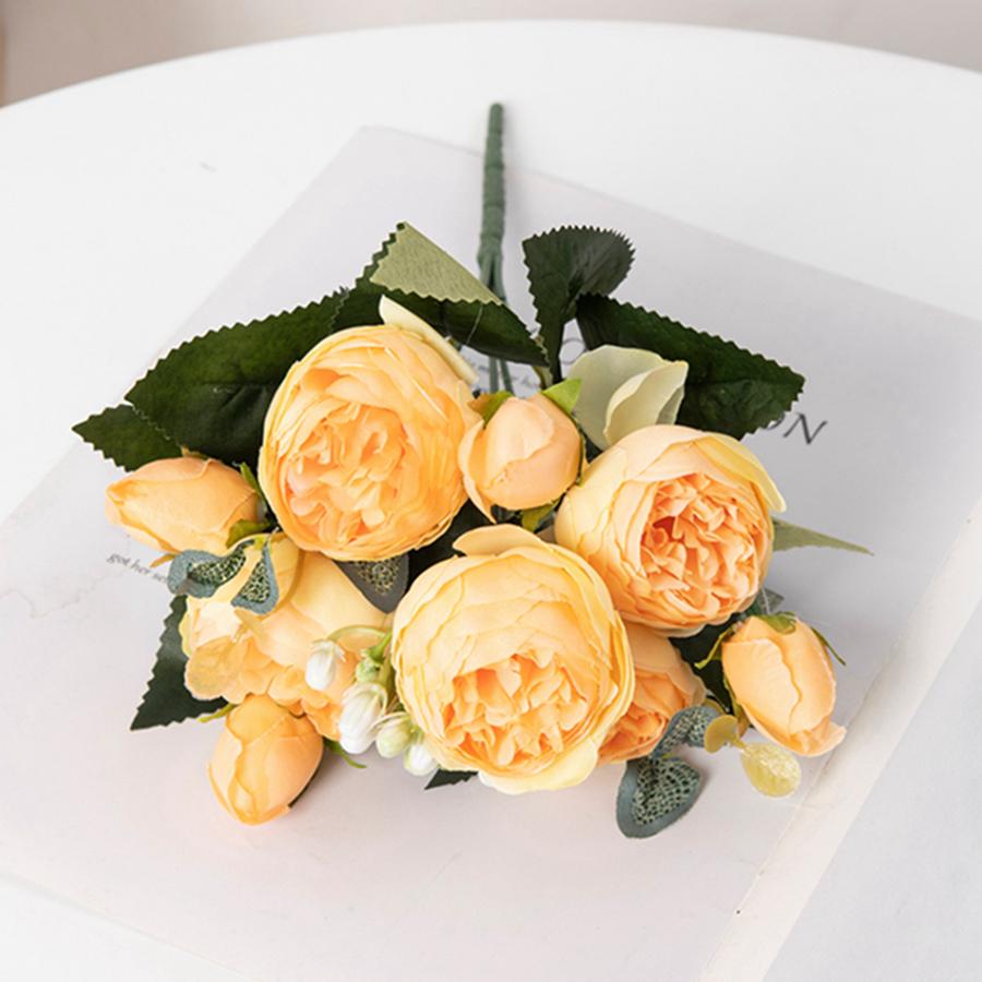30CM Artificial Flowers Silk Peony Bouquet Festival Vases for Decoration Craft Home Garden Living Room Wedding Accessories Props