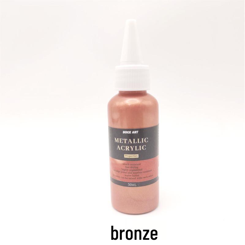 Iridescent Metallic Acrylic Paint, 100ml - Buddha Light Silver for Fluid Art, Walls, Hand-Painted Shoes, Gold Touch.
