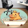 1pc Bath Time Capybara Chair Carpet for Office, , Non-slip Carpet, Very Suitable for Offices, farmhouses,Outdoor Carpet Yy251120071