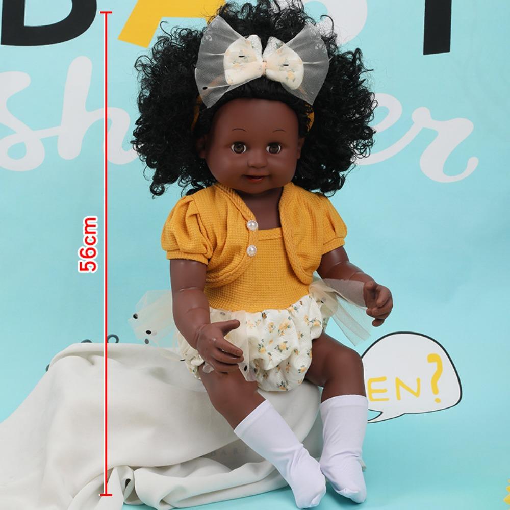56Cm Reborn Simulation Barbie Gift Doll Baby Soft Gel Girl Toy Set Children's Doll