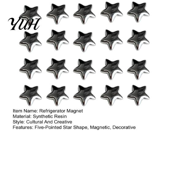 Metal Surface Magnets 5/10/15/20Pcs Mini Star Refrigerator Magnet, 3D Five-Pointed Fridge Magnet Decorative Memo Note Holder for Kitchen Office