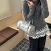 Large capacity pillow bag retro oily leather bag women's versatile simple shoulder bag Boston commuter handbag