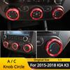 Air Conditioning Knob Cover for KIA K3 2015-2018 Aluminum Alloy A/C Engine Button Outer Ring Cover Accessories