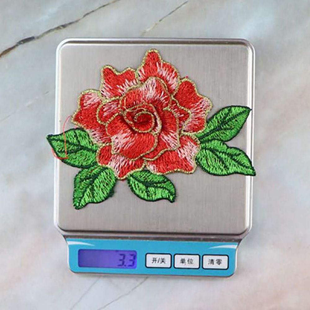Elegant Polyester Fiber Embroidery Flower Patch 11*8CM Clothing Accessories Sew On Patch DIY Handmade Floral Patches Hat