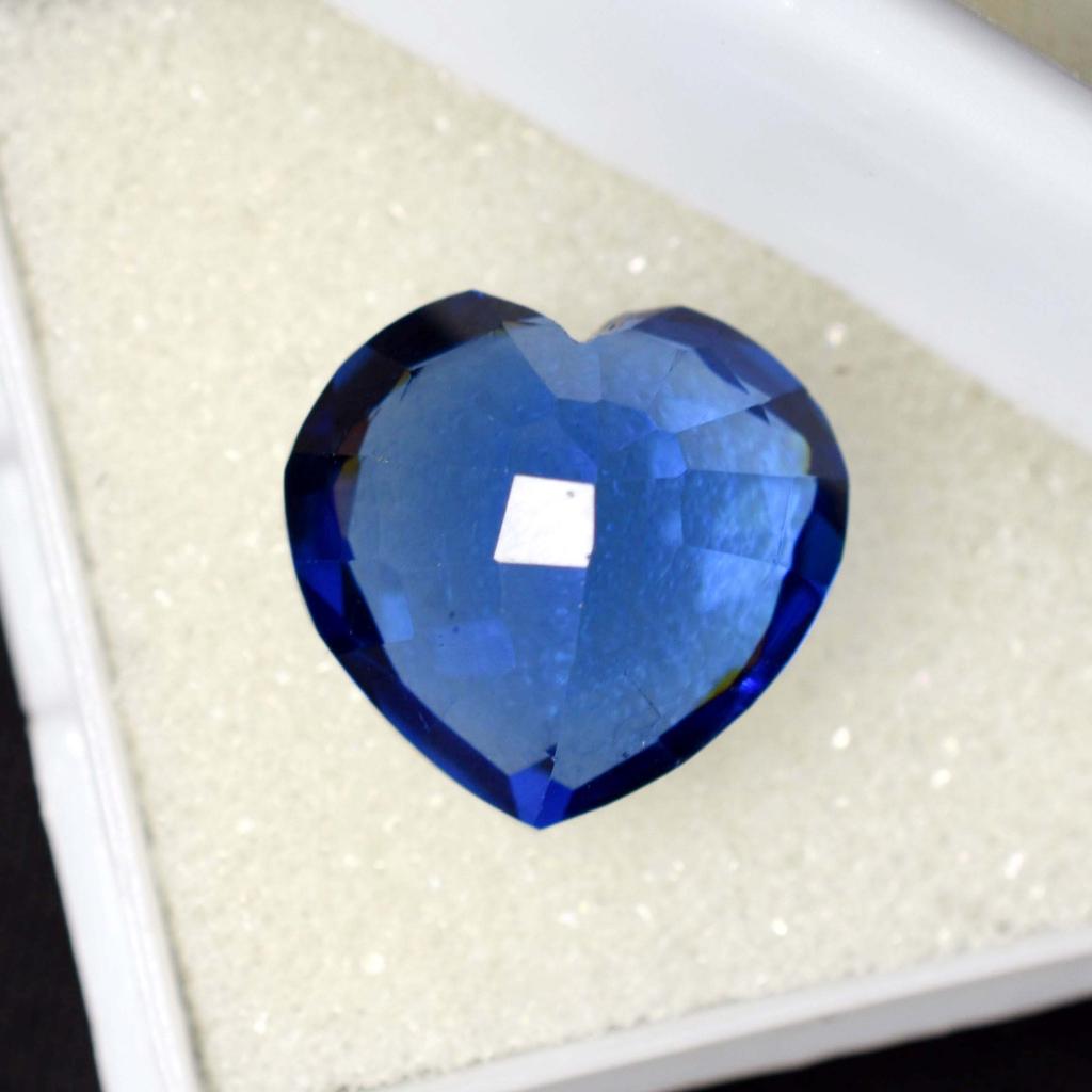 Natural Blue Sapphire Loose Gemstone 10.40 ct Ceylon Heart Shape September Birthday Birthstone