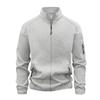 Men's Stand Collar Zipper Hoodie - Color Block, Long Sleeve, Versatile Casual Cardigan for Autumn/Winter 2025