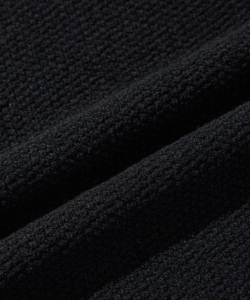 STCO Diems Honeycomb Open Collar Knit Black (Classic Fit)_Dktwb13Csb