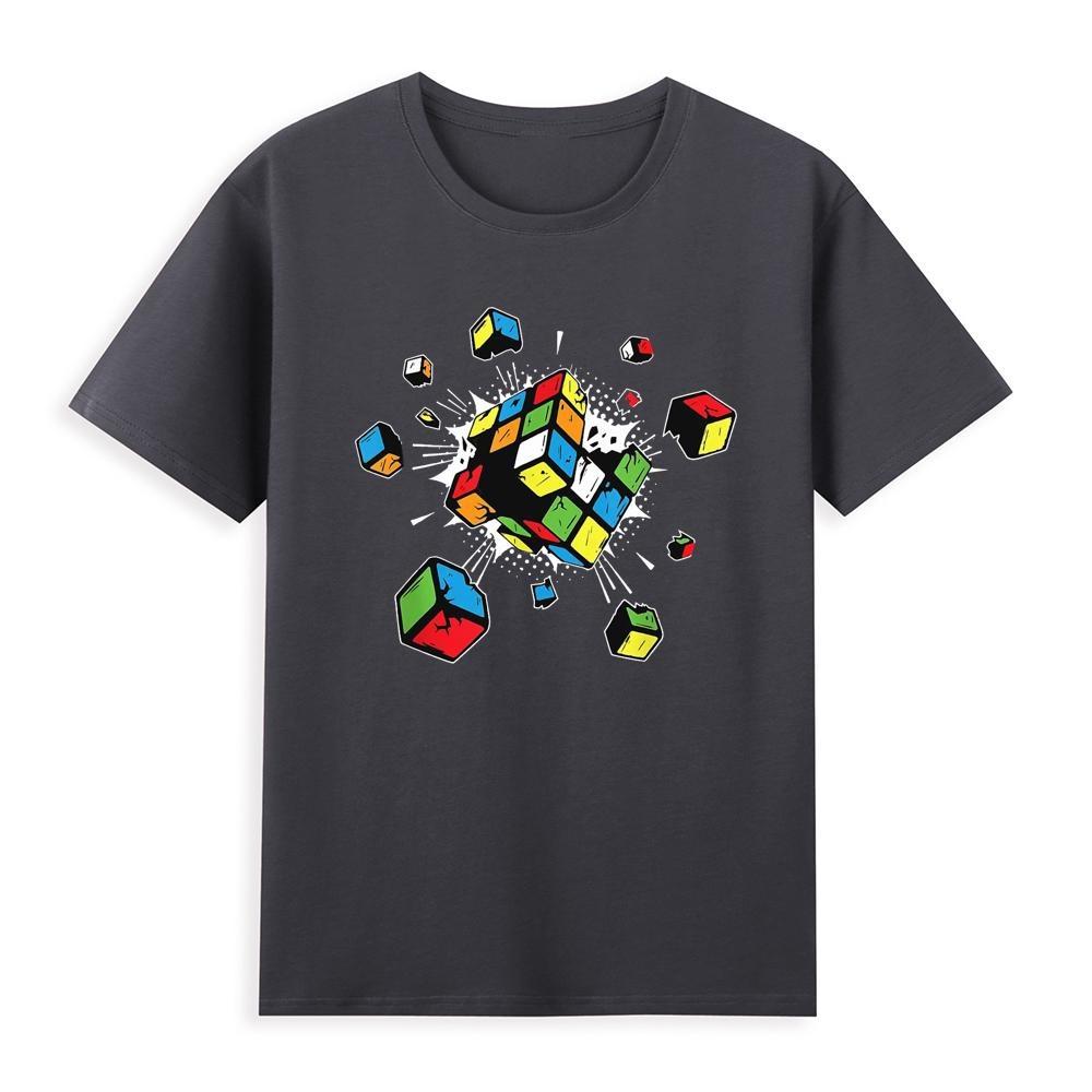 Exploding Rubix Rubiks Rubics Cube Present Pure Cotton EU size tshirts Japanese comic Unisex t shirt anime unisex clothes