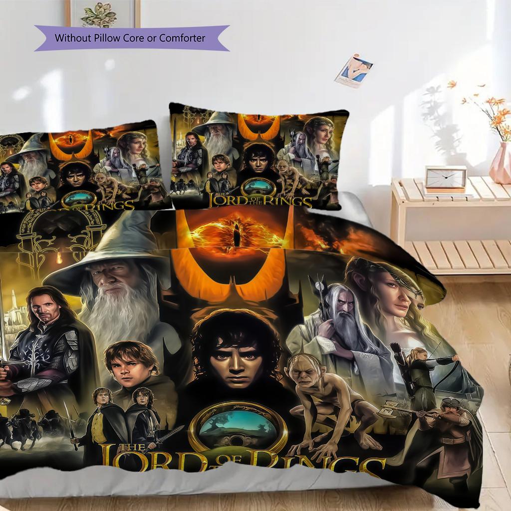 Lord Rings Comforter Set Threepiece Set 1 Duvet Cover 2 Pillowcase Without Core Bedding Set Christmas Birthday Gift Soft And Comfortable
