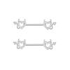 Sturdy Stainless Steel Nipple Rings With Zirconia Rhinestones Decoration for Fashionable Occasions Casual Wear