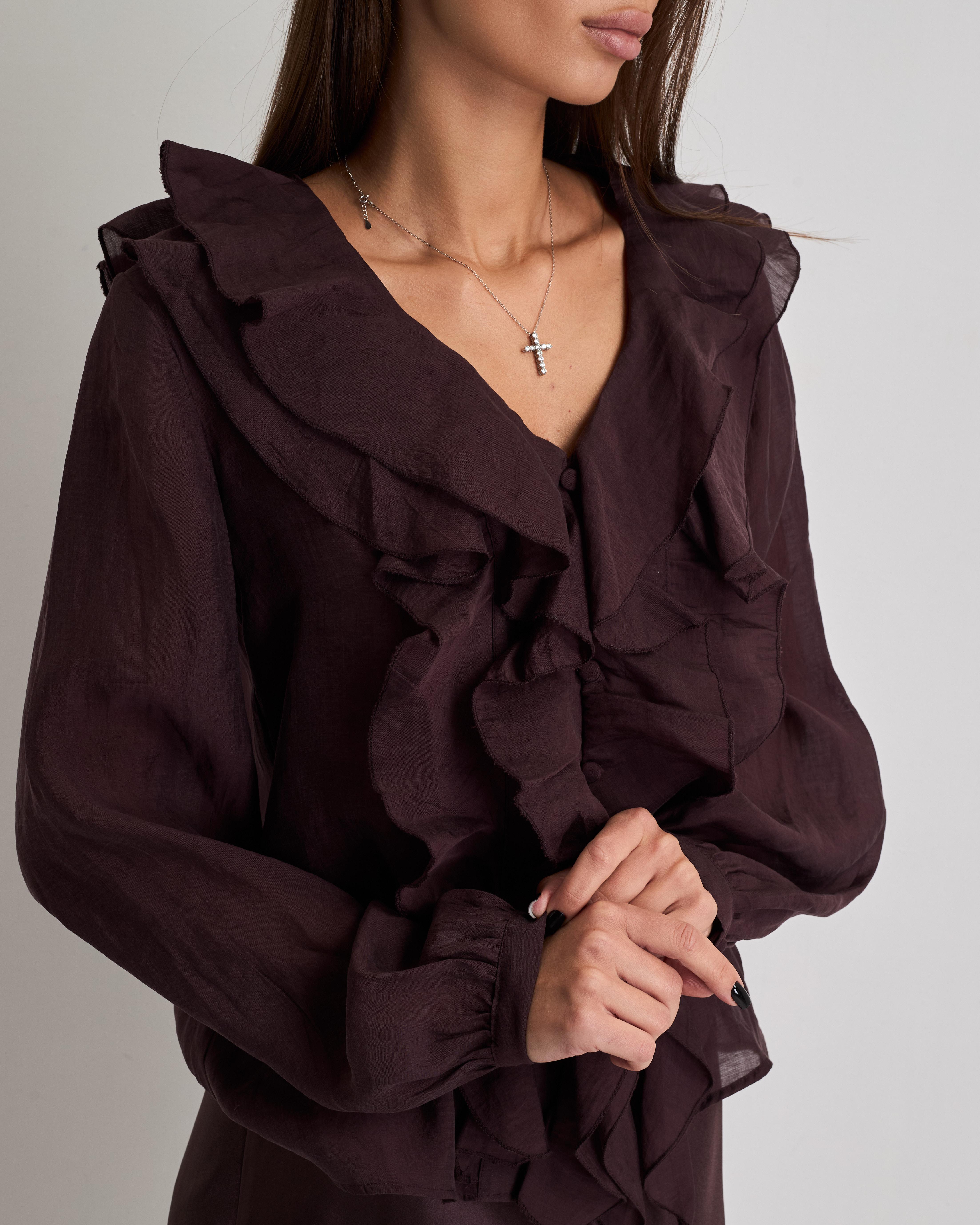 

Блуза женская Espiga 521014 36 коричневая 36