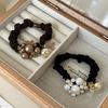1/2pcs Elegant Bohemian Headband Pearl Ponytail High Elasticity Rubber Band for Women Daily Wear Fashion Simple Hair Accessories
