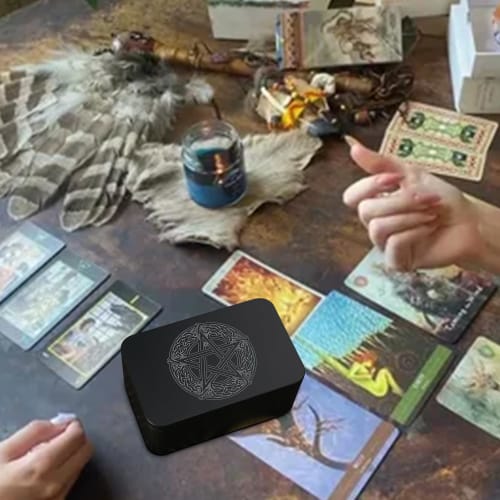 Deck Case, Tarot Card Case, Trading Card Case, Tarot Card Holder, Tarot Card Box, Tarot Storage Case, Protective Case with Card Display Window, Compat