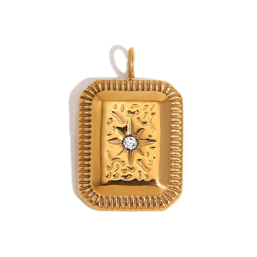 DIY Jewelry Making Necklace Pendant Practical Stainless Steel Gold Tone Pendant Charms For Handmade Accessories
