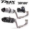 Applicable TMAX-530/560 Stainless Steel Exhaust with Carbon Head & Tail Sections