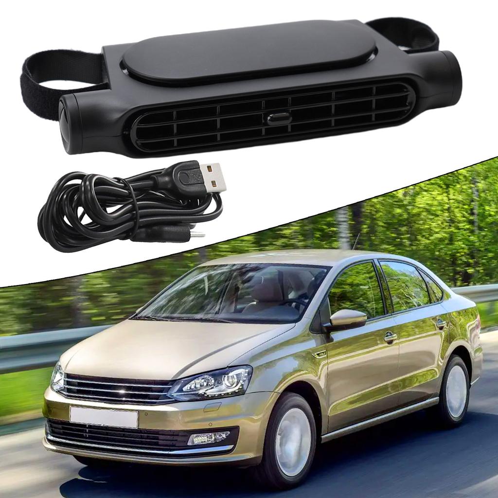 Car Seat Back Cooling Fan Car Rear Fan 360 Degree Adjustable 3 Head Air Fan 3 Speeds Neck Cooler For Car RV Sedan Car Accessorie