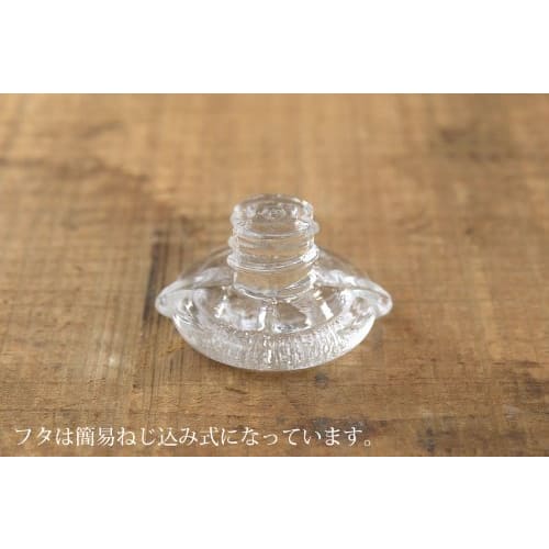 Handmade glass mini soy sauce dispenser, clear
