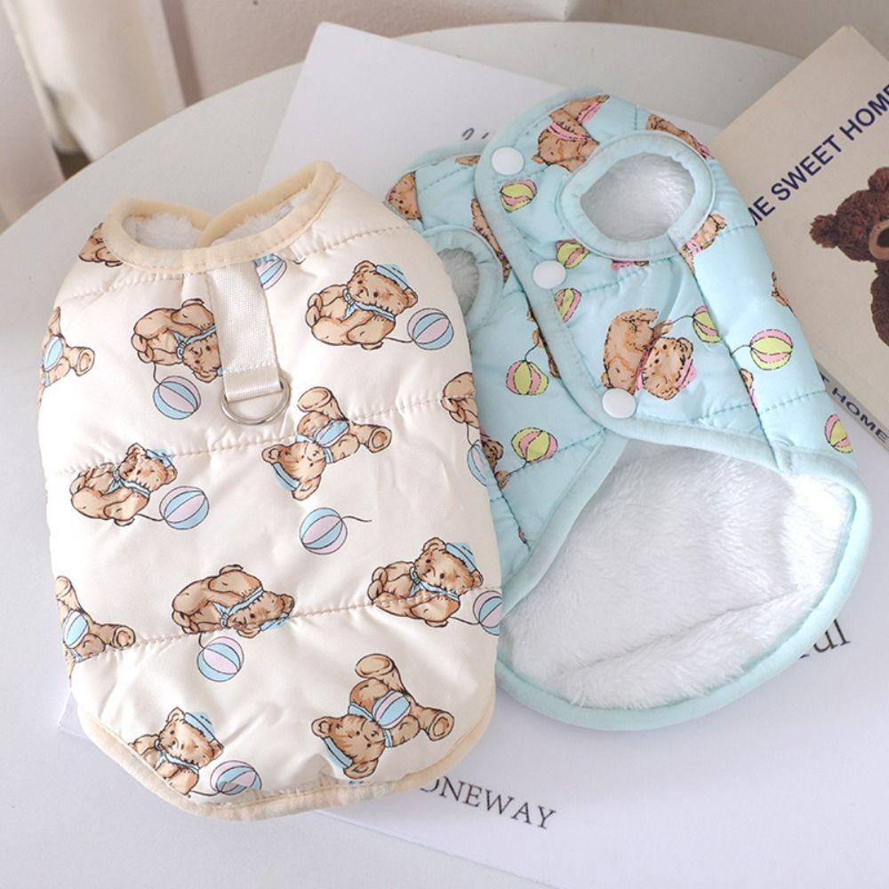 Cute Bear Pet Dog Clothes Cat Clothes Teddy Bear Coat Fashion Puppy Clothes Vest  Pet Supplies