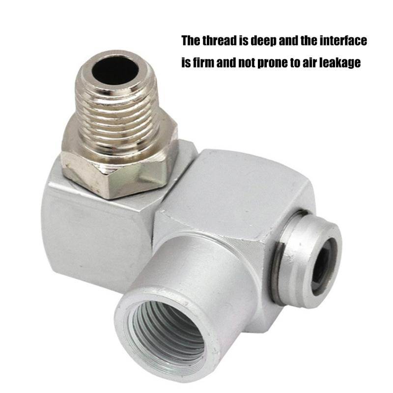 1/4inch Male and Female Threads Air Fittings Aluminum 360 Degree Swivel Air Hose Connectors Pneumatic Tool Parts