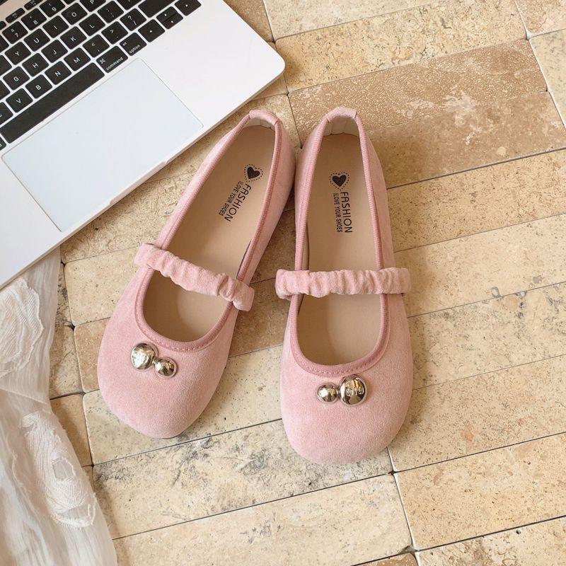 2025 spring new retro gentle skirt Mary Jane shoes women's shallow mouth single shoes round head ladyshoes women