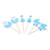 18Pcs Girl Type Kids Birthday Cute Cupcake Toppers Baby Shower Cake Decorations (Pink)