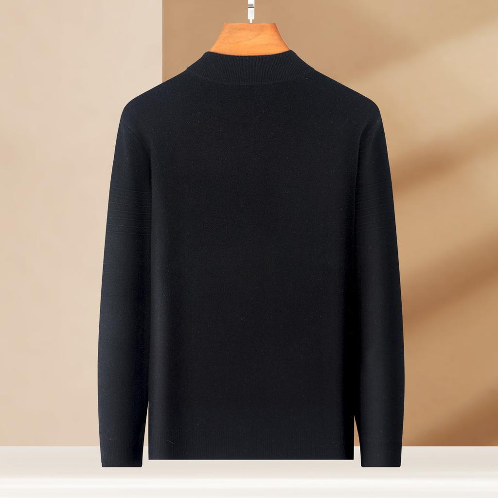 100% Sheep Wool Thick and Warm Pure Wool Cardigan Men's Comfortable Casual Knitted Sweater Coat