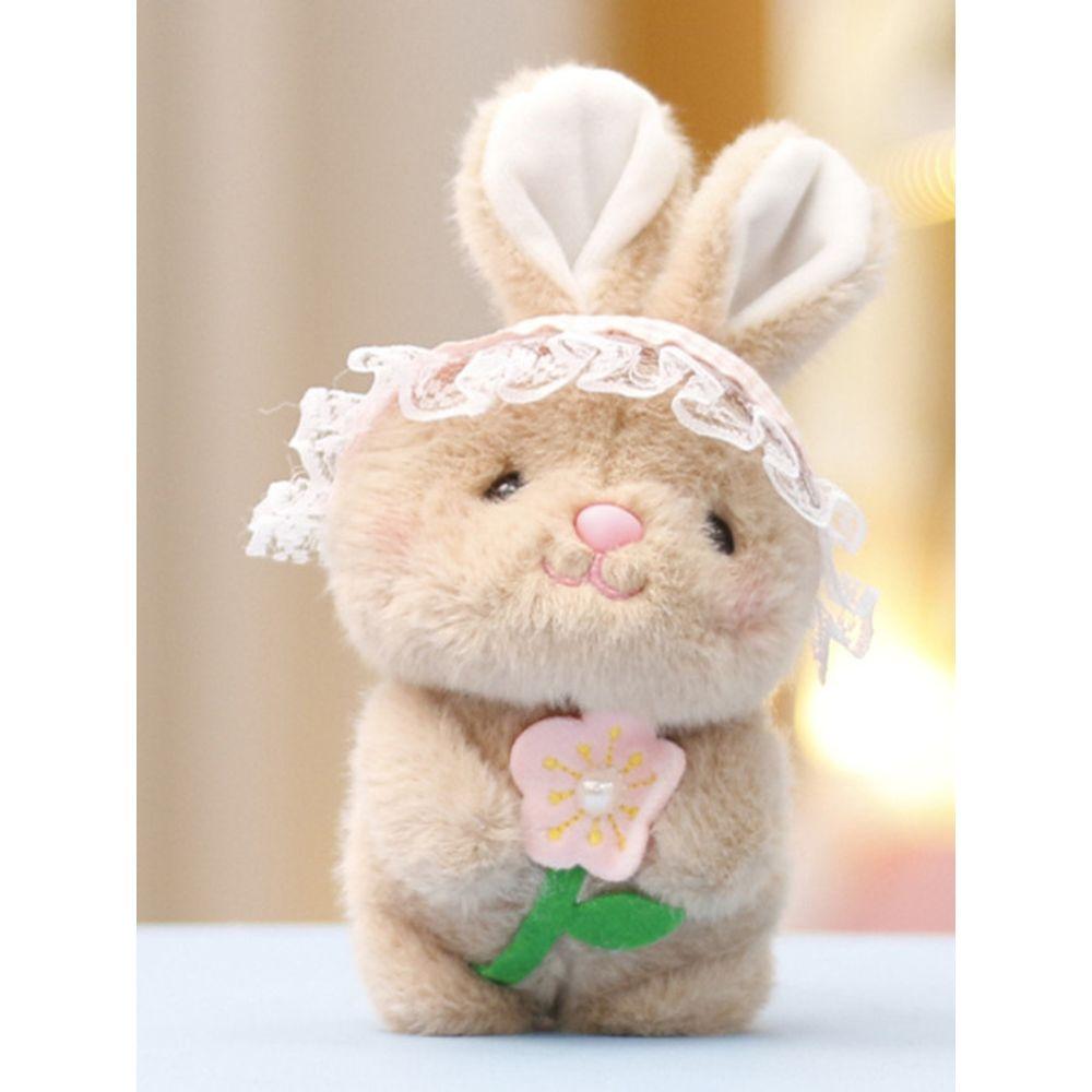 

bookaz [bookaz] Fat rabbit keychain with flowers white