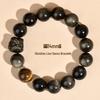 Obsidian Lion Dance Single-Loop Bracelet: Trendy Unisex Bestseller