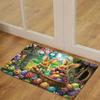 VIKAMA Forest Easter Rabbit Easter Egg Pattern Printed Door Mat For Holiday Decoration Home Entrance Door Mat Home Decor