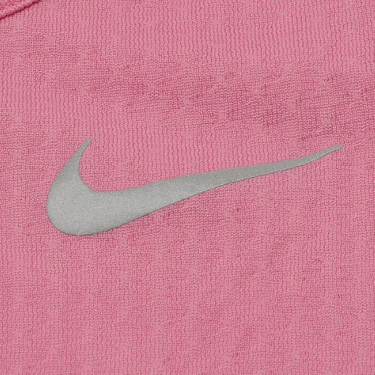 Nike Solid Color Crew Neck Pullover With Brand Logo Print Long Sleeve T-Shirt Women Tops Pink BV3919-693
