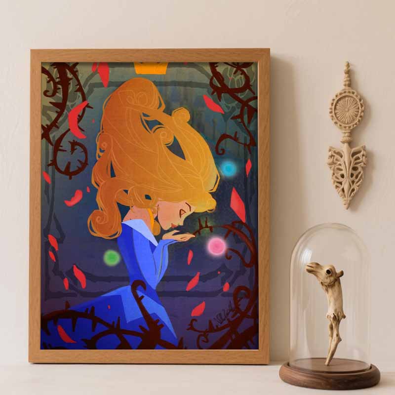 Disney Diamond Painting Kit Aurora Princess 5D Diamond Art Home Decor Creative Handmade Gift Round 20x30cm