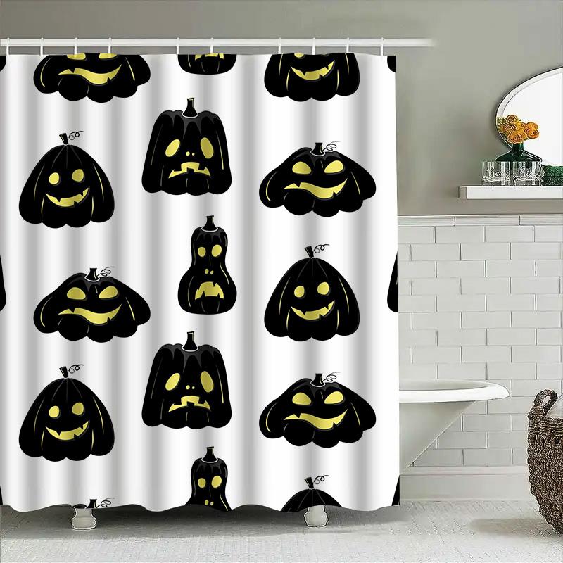 

1Pcblack Jack Halloween Shower Curtain For Bathroom Waterproof Fabric Home Decor W60H190(CM)-1 Pcs