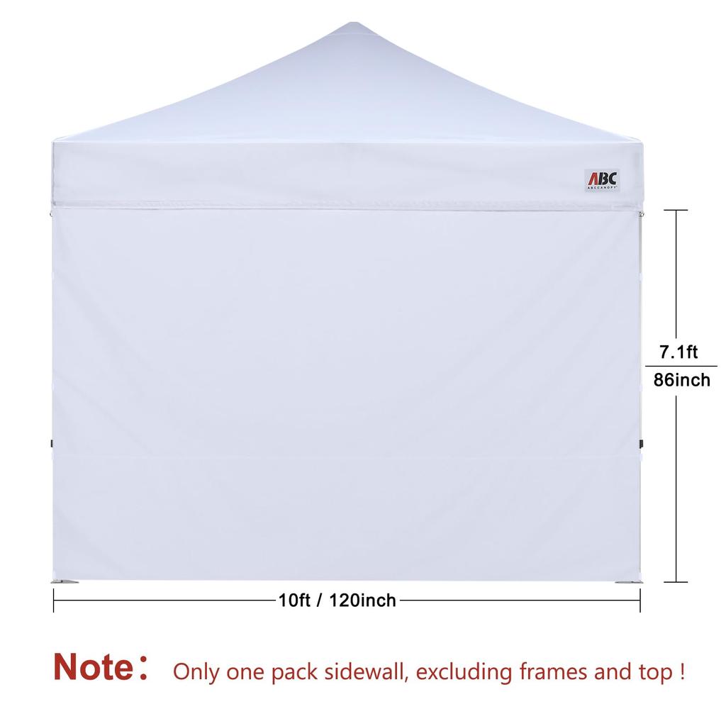 ABCCANOPY Side Sheet for Tarp Tent Waterproof Tarp Sheet with Velcro and Zipper (Horizontal Curtain) 2.5m/3m