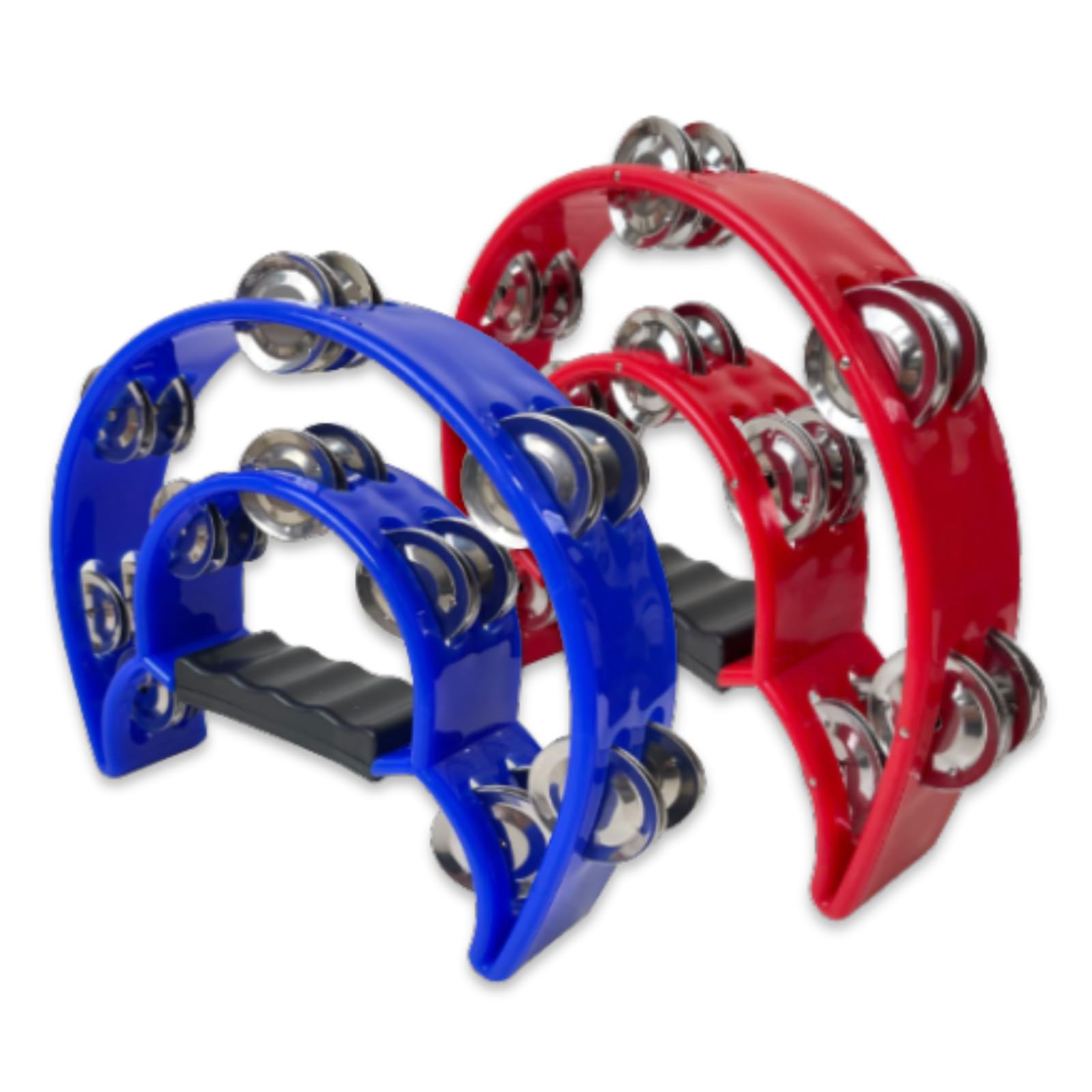 

Neutral Zenith Tambourine Percussion Instrument with Two Rows of Metal Bells, Handheld, for Beginners, Kids, and Adults, Performance, Percussion,