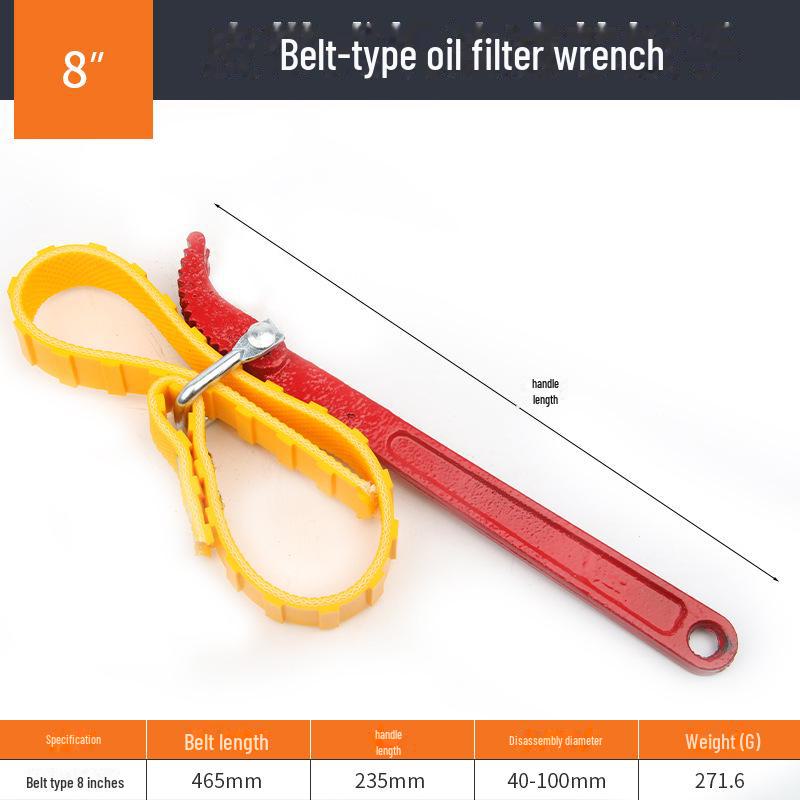 Univerzální nastavitelný klíč na řetěz olejového filtru